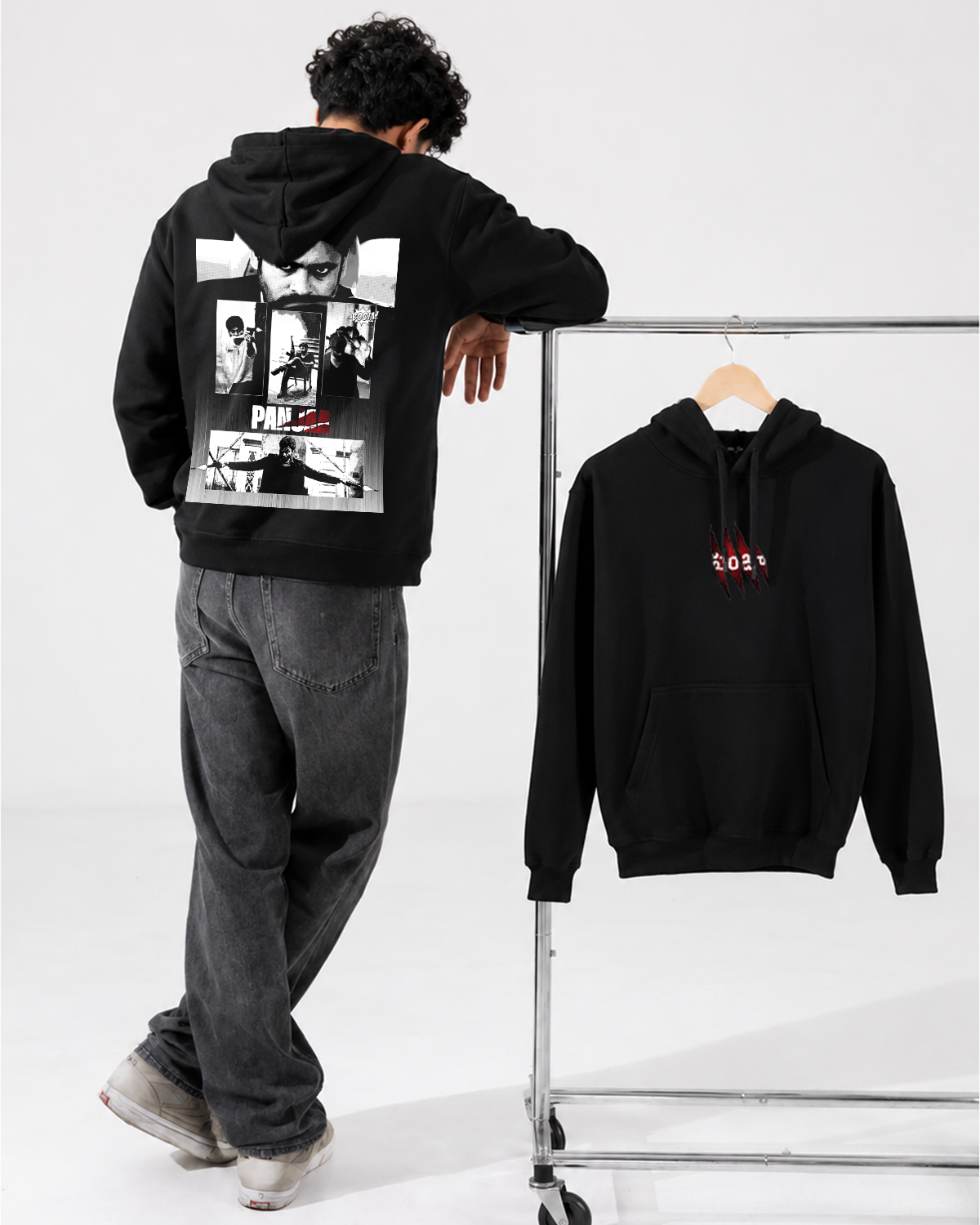 PANJAA PAWAN KALYAN GRAPHIC OVERSIZED HOODIE SURPRISE KIT 1